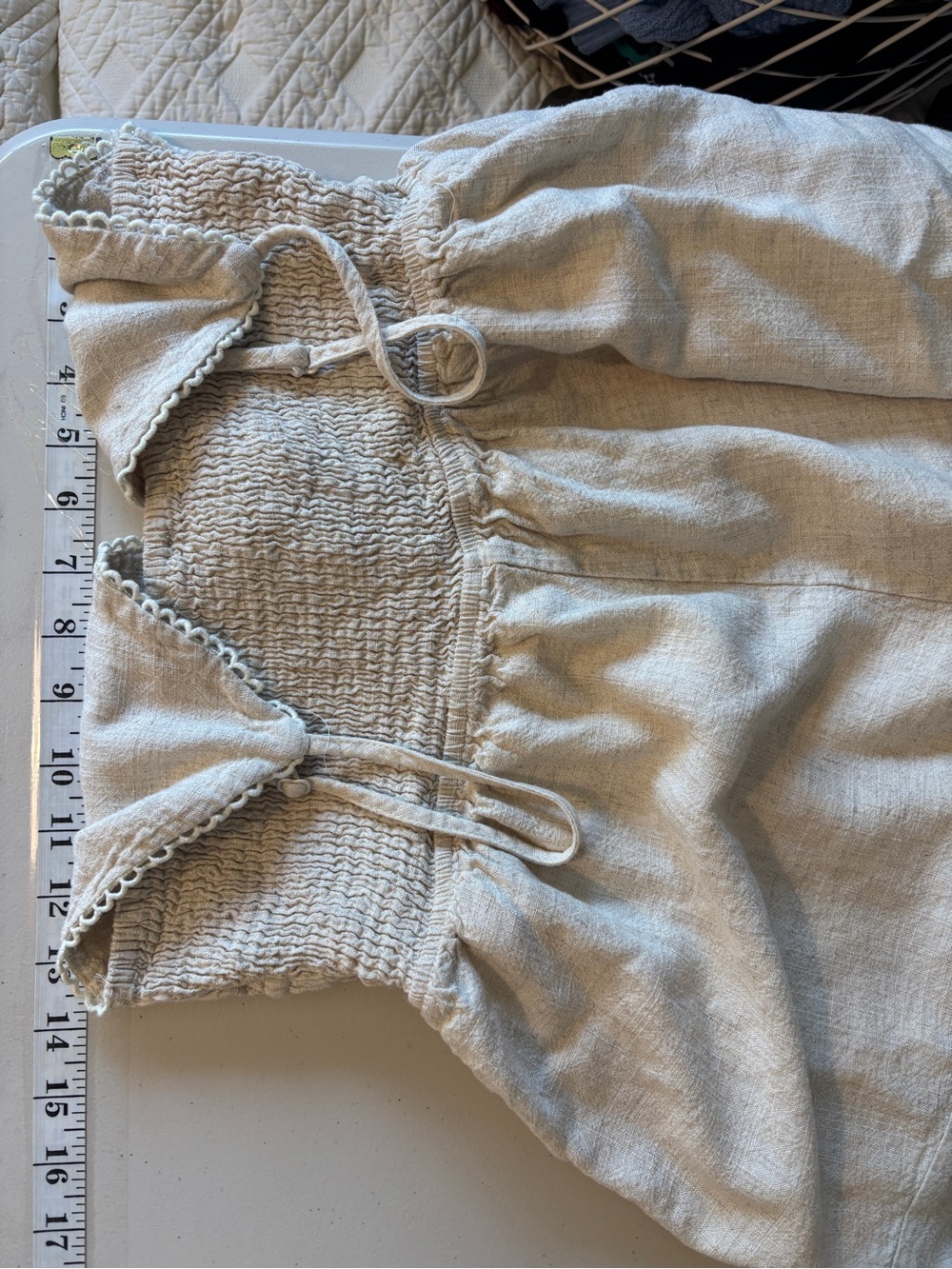 Princess Polly Colleen Romper Size XL Cream Boho Chic Cowgirl Linen Concert - Picture 6 of 13